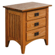 New Mission 3 Drawer Nightstand
