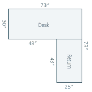 Mission Computer Desk With Return - Image 3