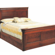 Louis Phillipe Panel Bed With Drawer Units