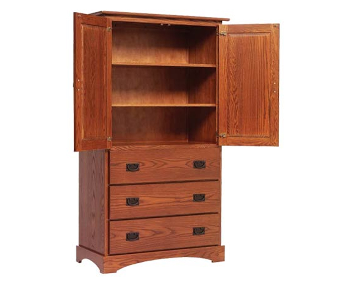 Old English Mission Armoire - Image 2
