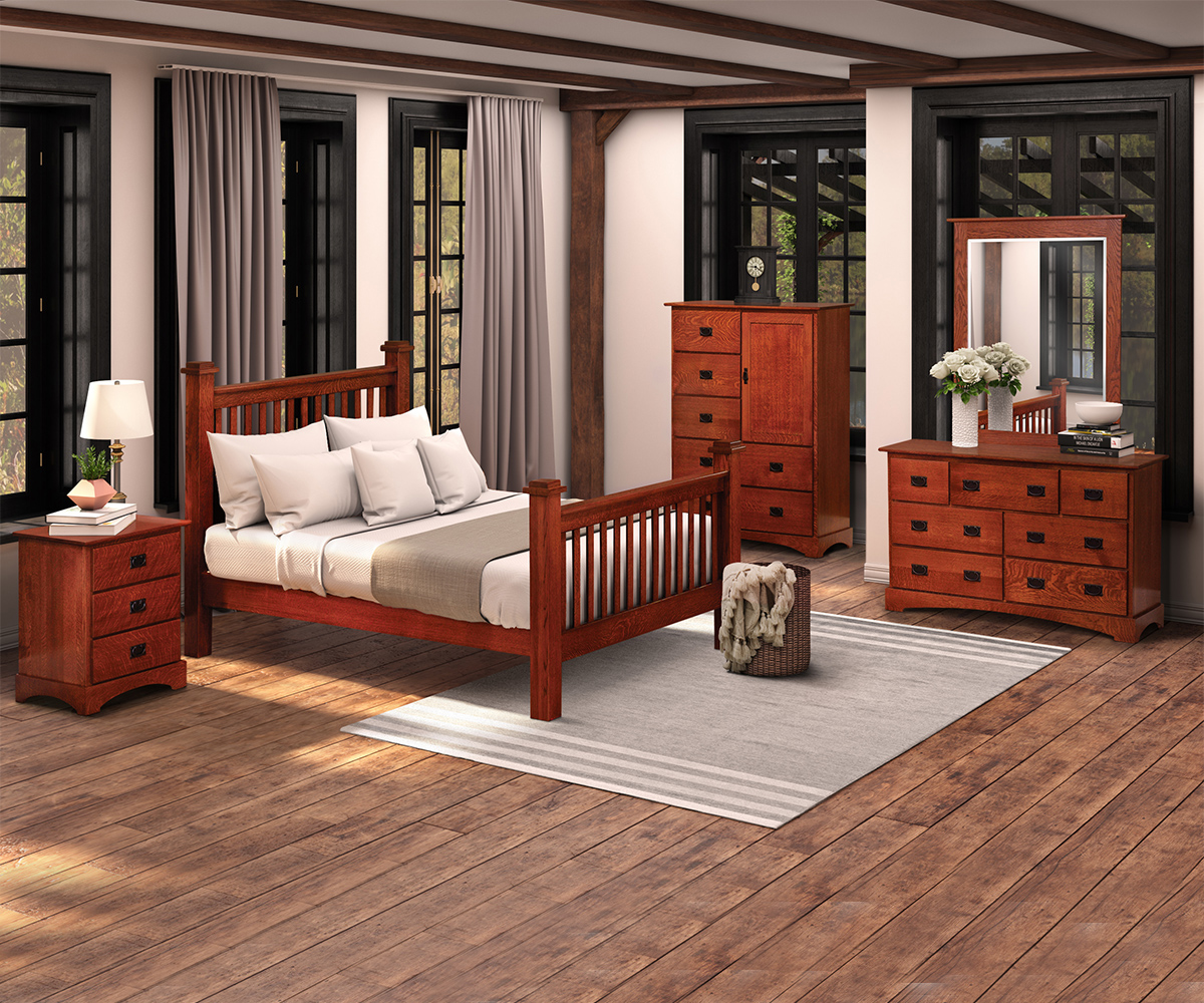 Old English Mission Vintage Bed - Image 2